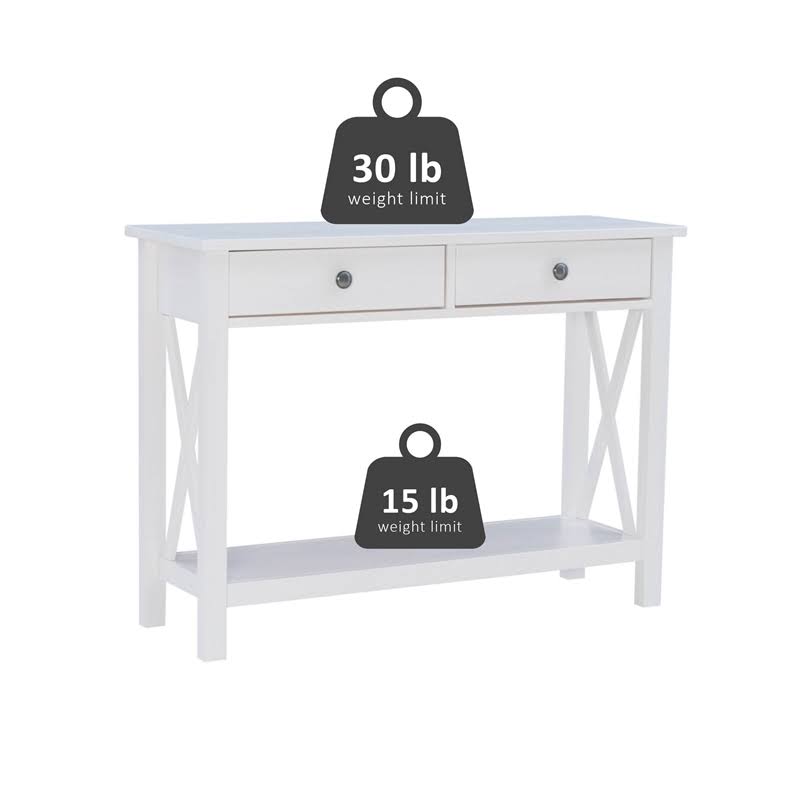 Antique White Wood Console Table I261