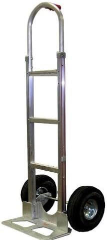 52" Tall Hand Truck with Single Grip Handle 18" Nose 10" Pneumatic Tire I400415