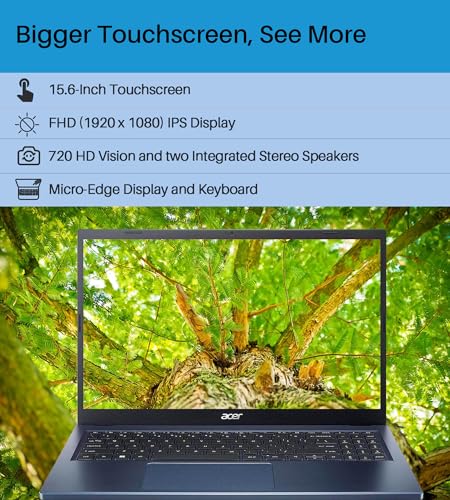 15.6" FHD IPS Touchscreen Laptop with AMD Ryzen 5 7520U, 8GB DDR5 RAM, 1TB SSD K43212