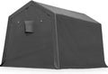 10x10 ft Heavy Duty Portable Canopy Storage Shelter Carport with 2 Roll up Zipper Doors & Vents V906436