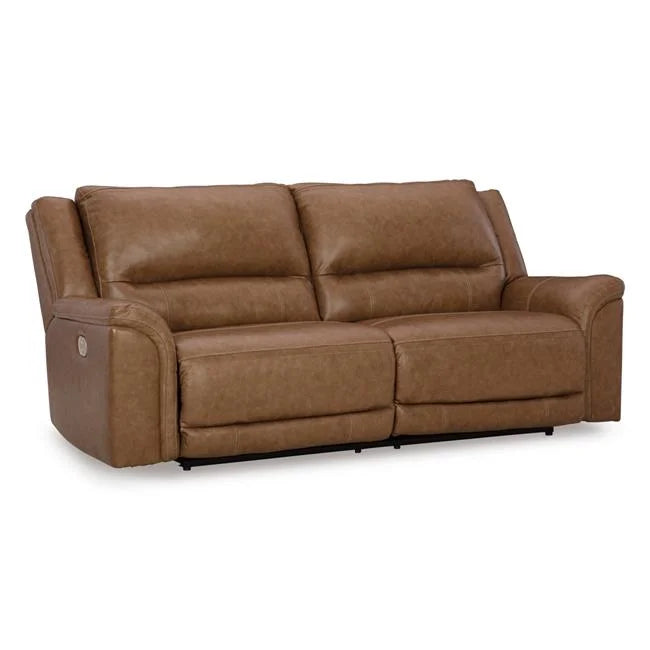 Caramel Brown Leather Power Recliner Sofa Z81483