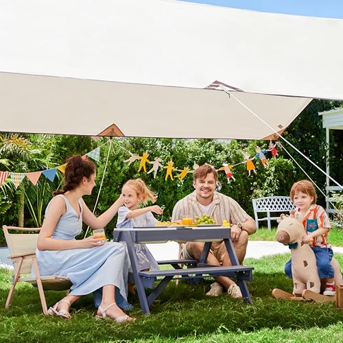 3-in-1 Kids Picnic Table with Umbrella A11721