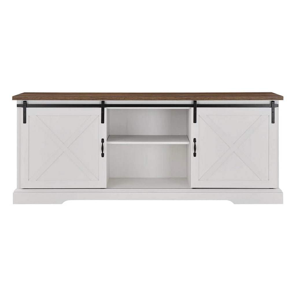 70" Farmhouse Wood TV Stand U421