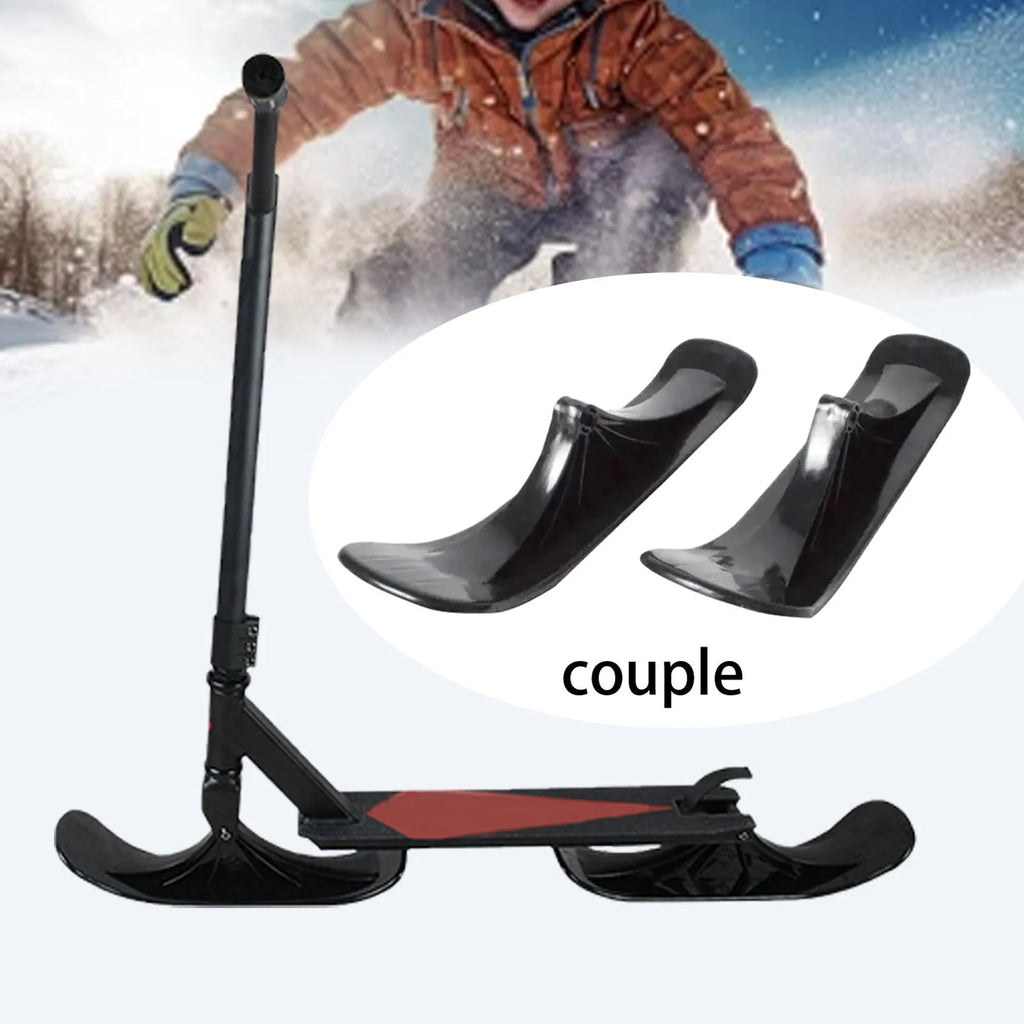 2Pcs Snow Sledge Board Set Ski Plate Bike Snowboard B210