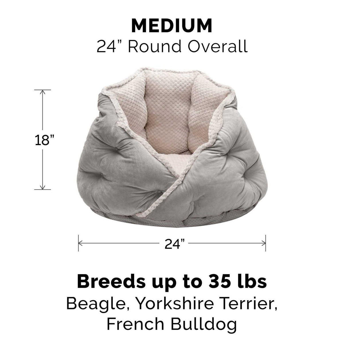 Faux Fur Velvet Pet Bed Z39407