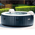 6 Person 170 Jet Vinyl Round Inflatable Hot Tub in Dark Blue R14983
