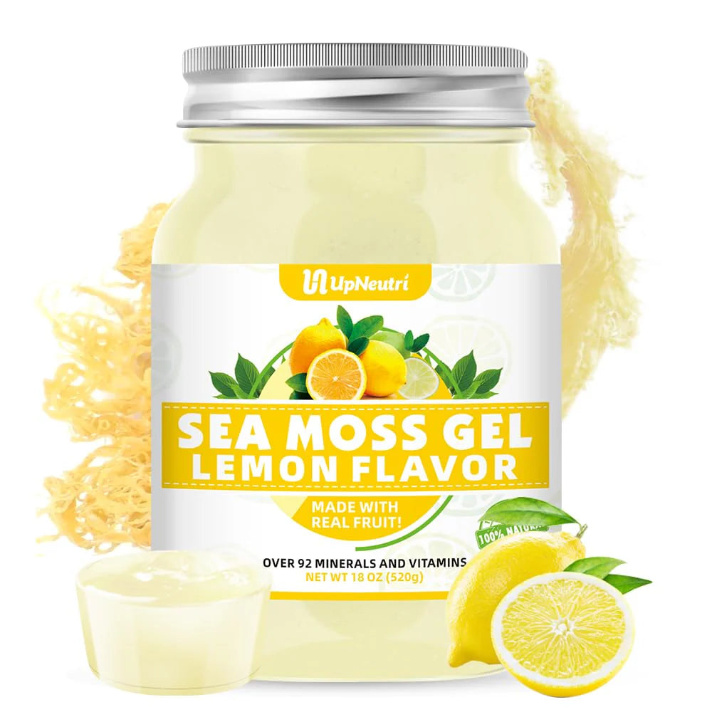 Wildcrafted Irish Sea Moss Gel 18 OZ Lemon Flavor L1140