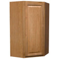 Medium Oak Diagonal Corner Wall Kitchen Cabinet J76325