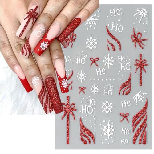 8 Holiday Nail Art Stickers Variety Pack M5102