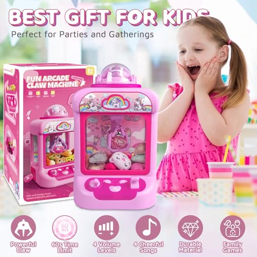 Mini Claw Machine with Sound & 20 Mini Plush Toys H332249