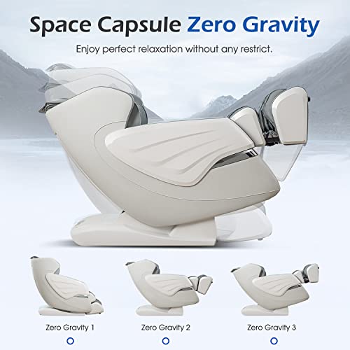 White Full Body Massage Recliner Chair G245577