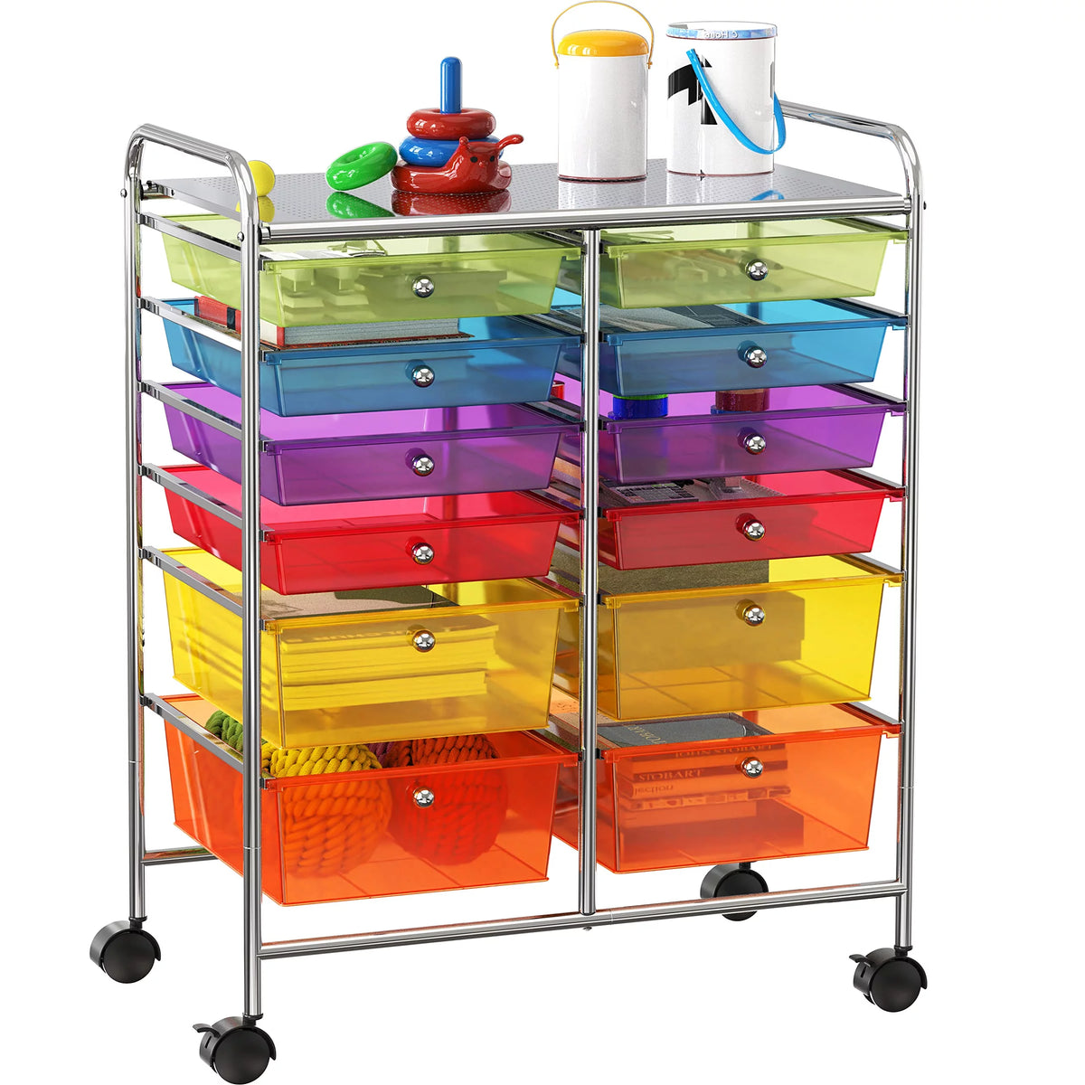 12 Drawers Rolling Storage Cart L908461