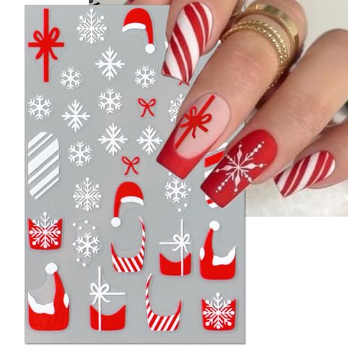 8 Holiday Nail Art Stickers Variety Pack M5102