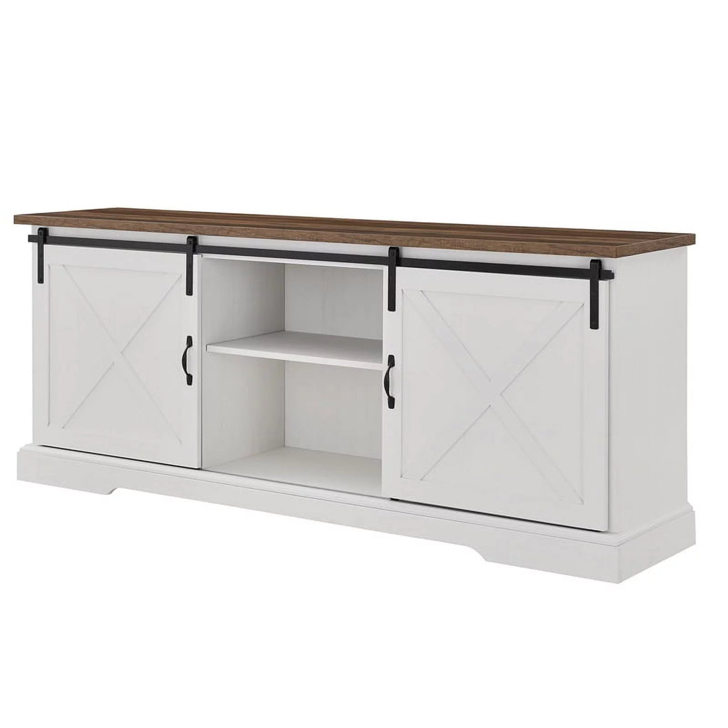70" Farmhouse Wood TV Stand U421