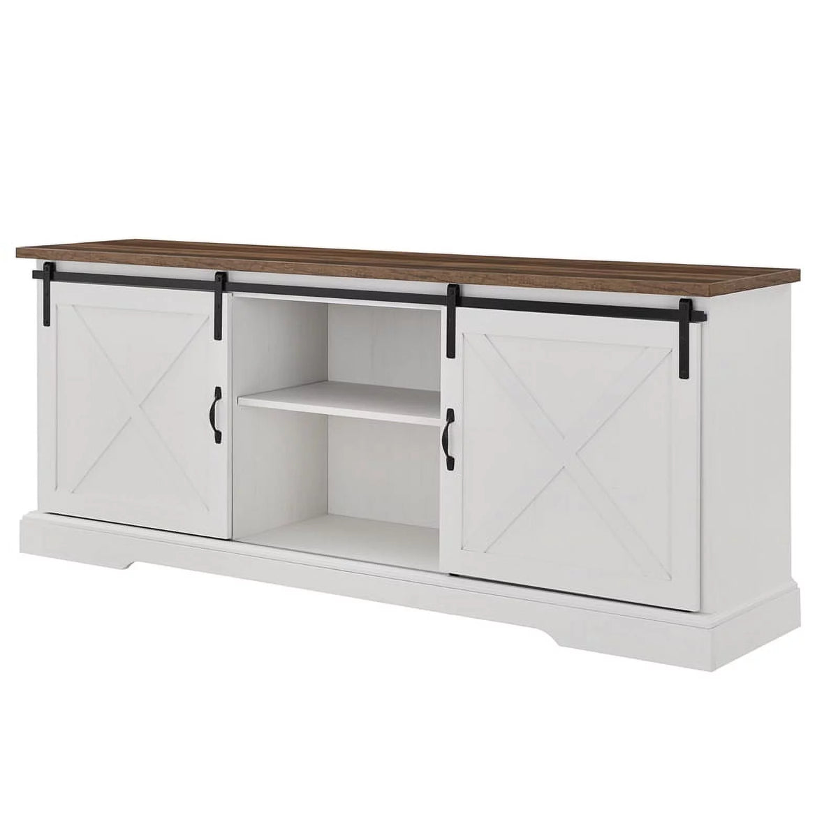 70" Farmhouse Wood TV Stand U421
