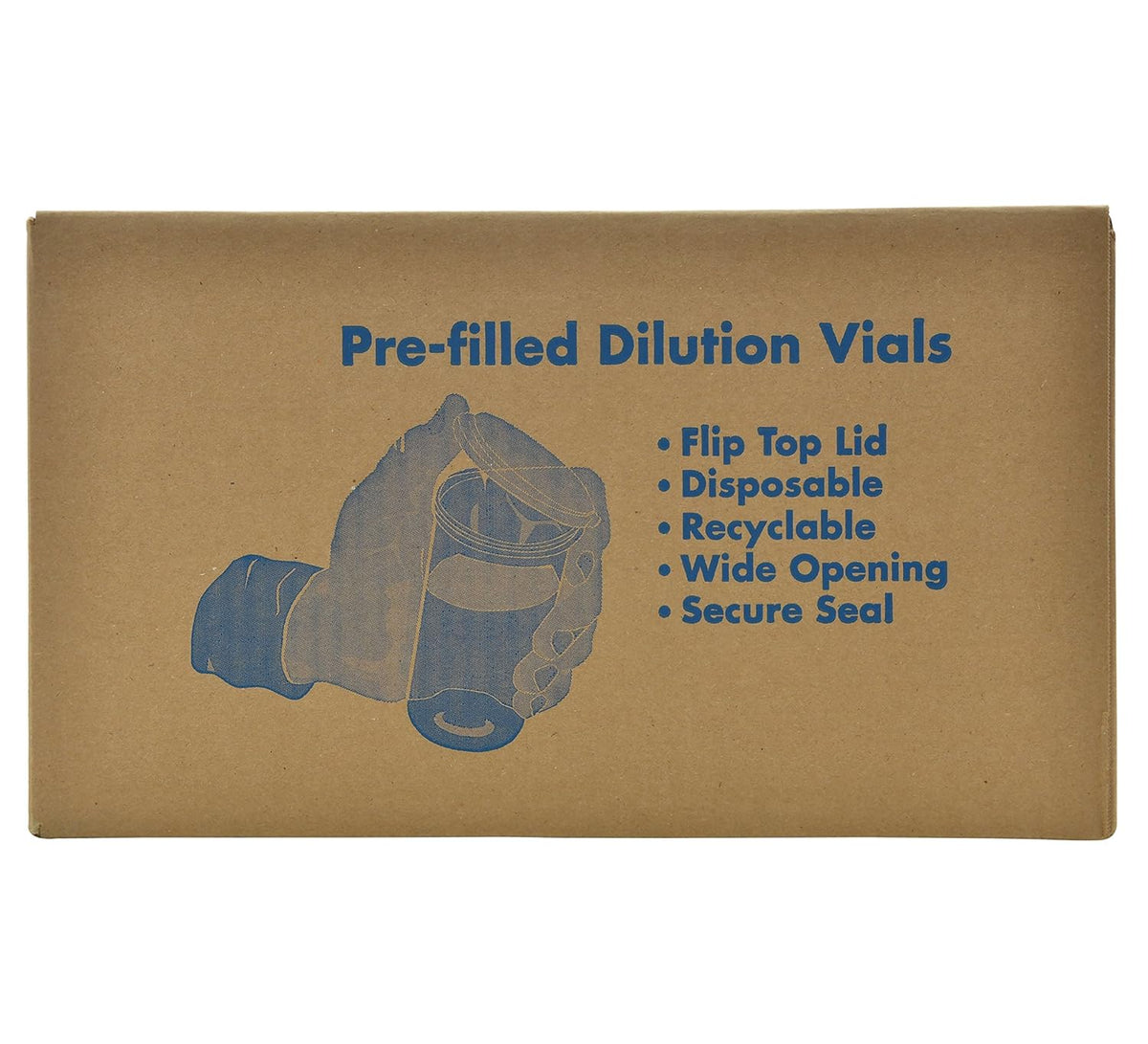 90ml Dilution Blank Polypropylene Bottle with Hinged Cap O800545