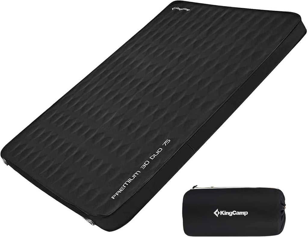 Double Self Inflating Sleeping Pad, Queen Size, Grey Z42486