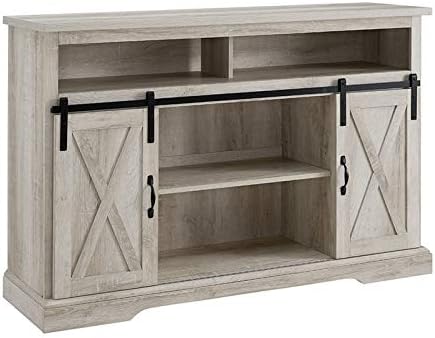 White Wood Highboy TV Stand V3766