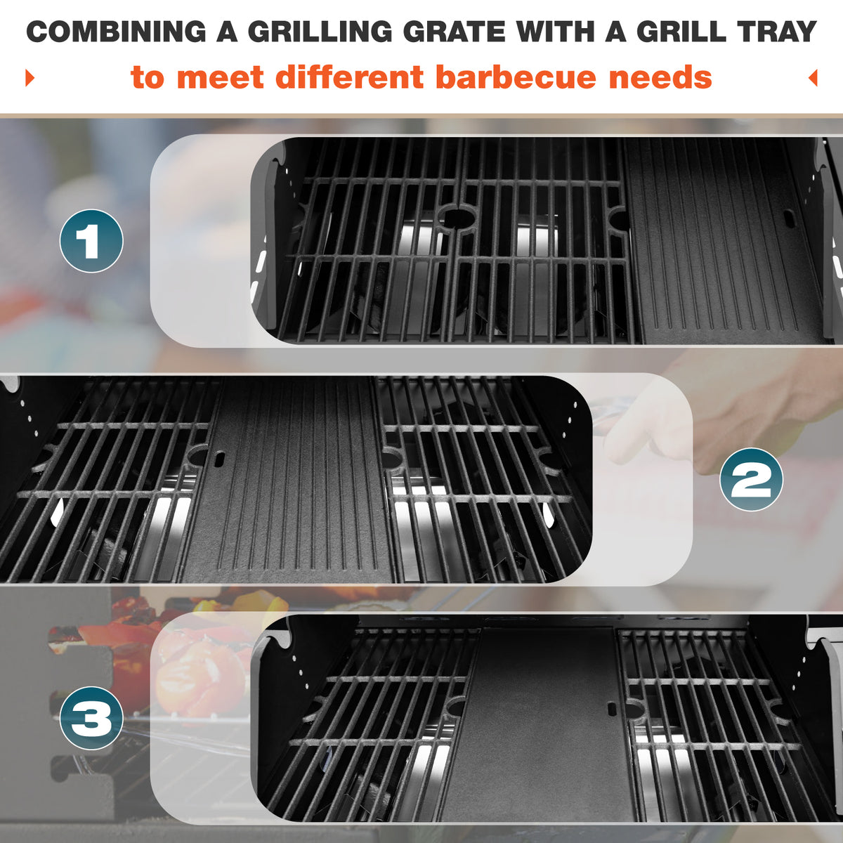 4 Burner Propane Gas Grill with Side Burner Stainless Steel BBQ Grill F8719
