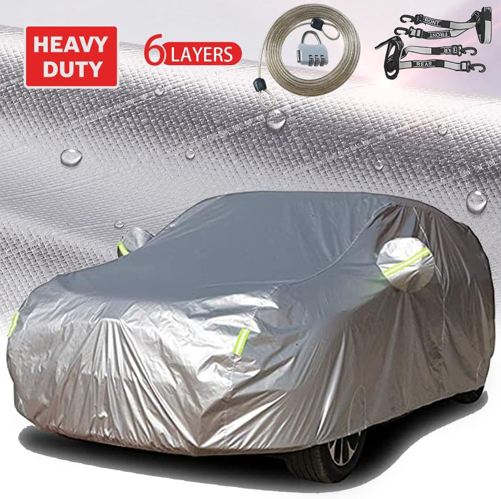 6 Layers Waterproof Car Cover with Lock Y461609