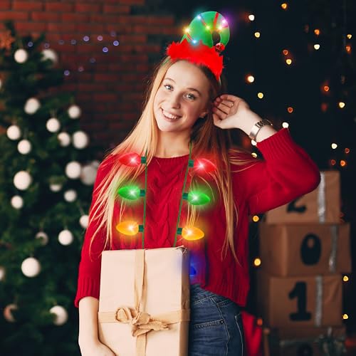 Christmas Light Up Headband and Necklace 2 Pack R18231