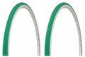 2 Tires 700 x 23c Green Side Wall Bicycle Tires Z820