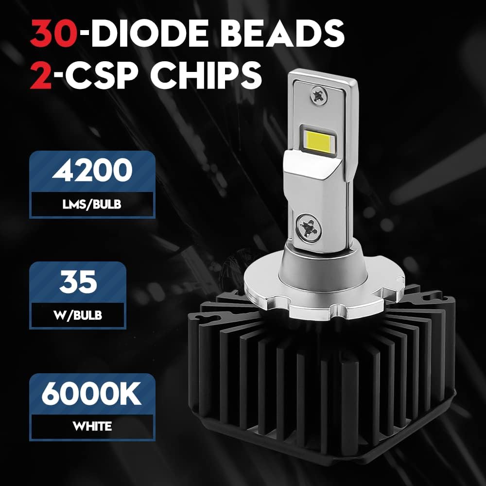 D1S D1R LED Headlight Conversion Kit 70W 6000K White (2 Pack) E79490