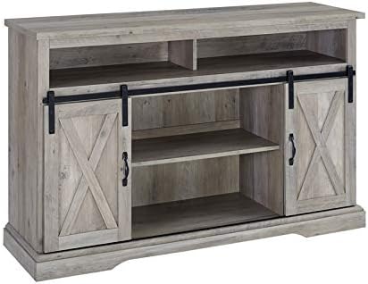 White Wood Highboy TV Stand V3766