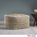 Wool and Cotton Pouf Ottoman N68037