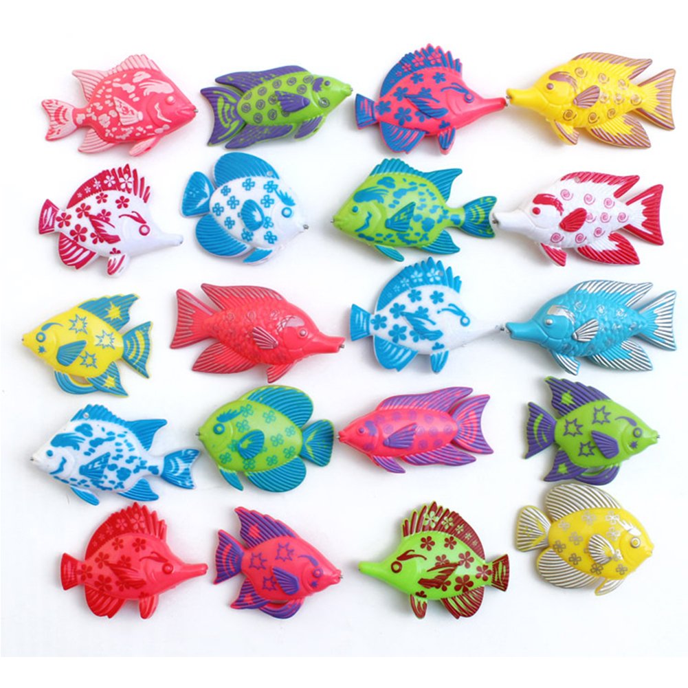 Magnetic Fishing Toy Set with 1 Fishing Rod and 6 Fishes Q8770