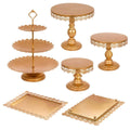 6pcs Cake Cupcake Stand Dessert Holder Crystal Decor Metal V123