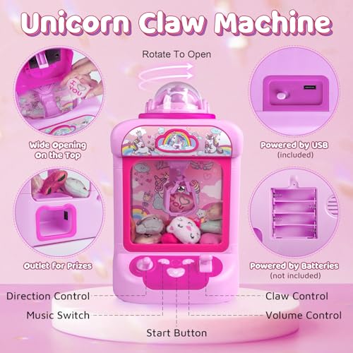 Mini Claw Machine with Sound & 20 Mini Plush Toys H332249