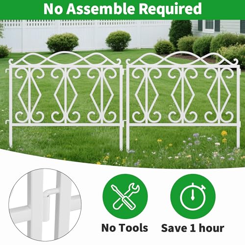 8 Panels Decorative Garden Fence and Border A11702