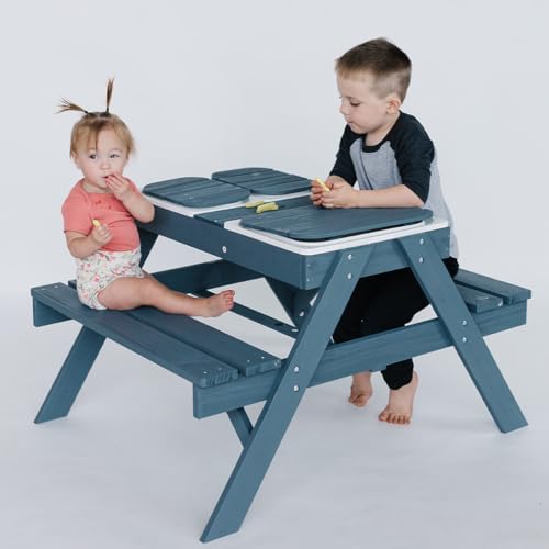 3-in-1 Kids Picnic Table with Umbrella A11721