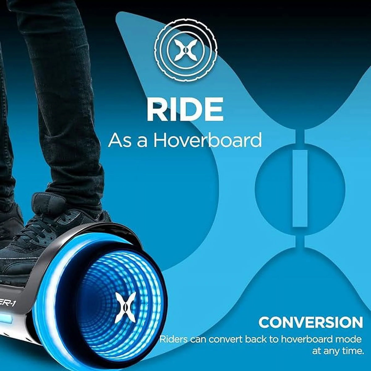 Black Hoverboard and Kart Combo X15277