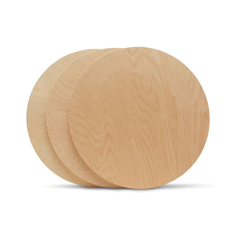 14 inch Unfinished Birch Wood Circles Pack of 10 A47178