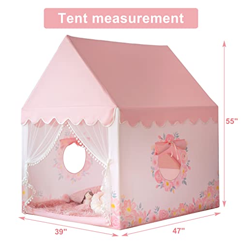 Large Playhouse Kids Play Tent with Padded Mat V858930