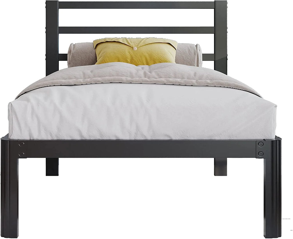14 Inch Heavy Duty Metal Platform Bed Frame with Headboard S412967