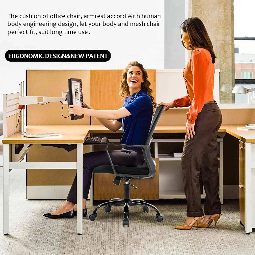 Black Ergonomic Mesh Office Chair J894