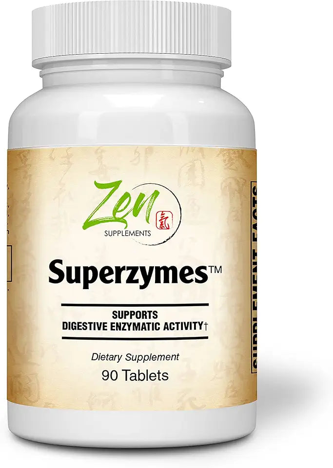 Multi-Enzyme Formula Pepsin Bromelain Papain Pancreatin Betaine HCL 90 Capsules Q9385