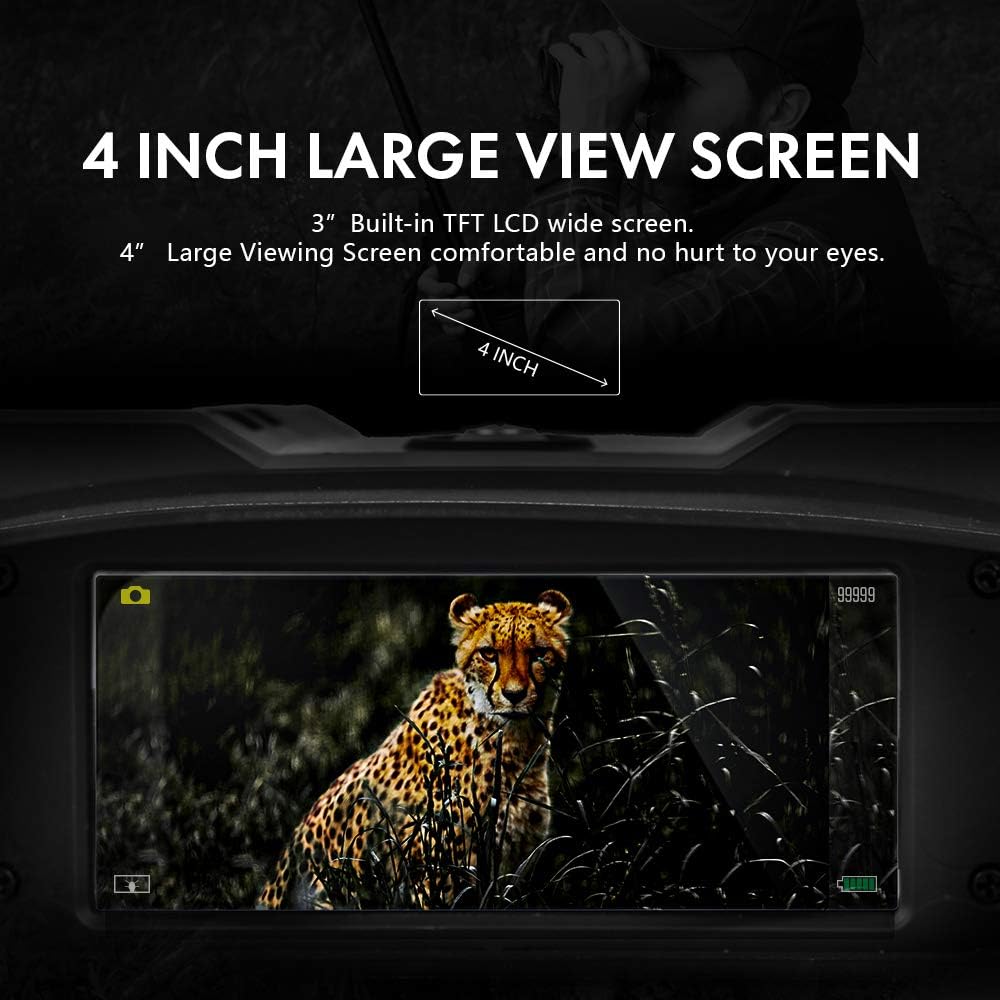 2297ft/700m Digital Night Vision Binoculars 1080P Infrared Night Vision Goggles with 64G Card W3327