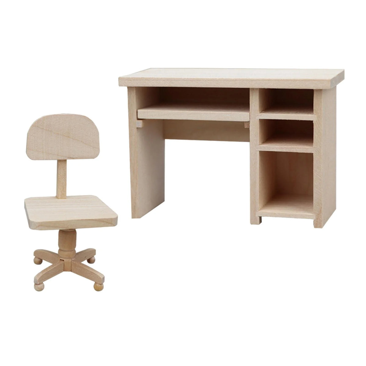 1/12 Mini Office Desk and Chair Dollhouse Furniture R1390