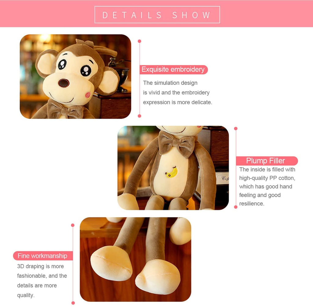 22" Brown Monkey Plush Stuffed Animal Toy M72608