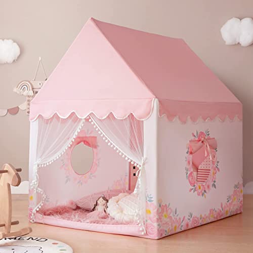 Large Playhouse Kids Play Tent with Padded Mat V858930
