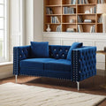 Black Velvet Loveseat Sofa Y88290