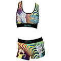 Sports Bra and Boy Short Panty Set F803619