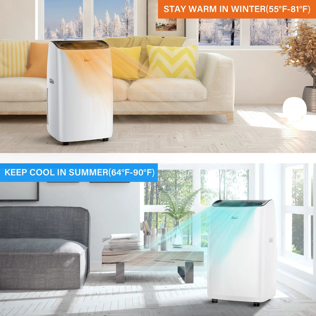 8150 BTU White Portable Air Conditioner with Heat V2336