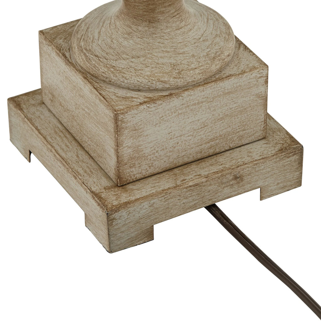 Country Cottage Table Lamps Set of 2 Light Oak Orb Cage Oatmeal Drum Shade B542126