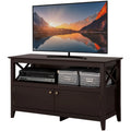 Espresso TV Stand with Storage and 2 Doors Q30202