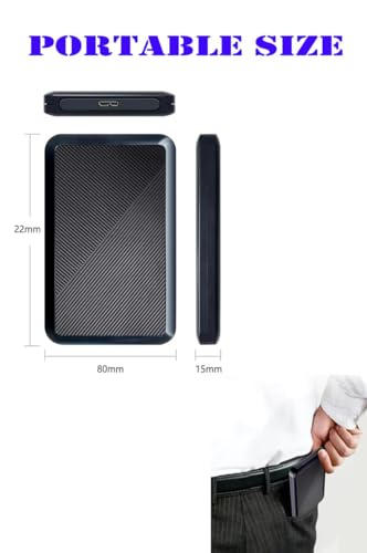 750GB Ultra Slim Portable External Hard Drive USB 3.0 HDD T8184